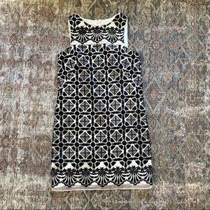 Shoshanna embroidered sleeveless patterned dress